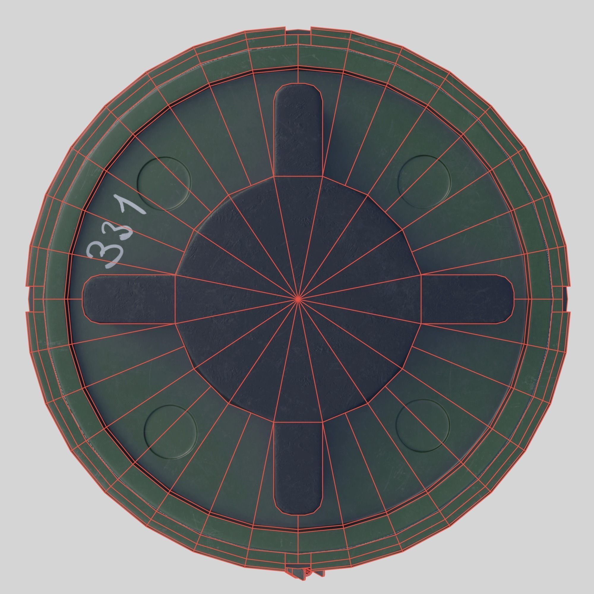 Mine PMN-2 Low-poly 3D model_7