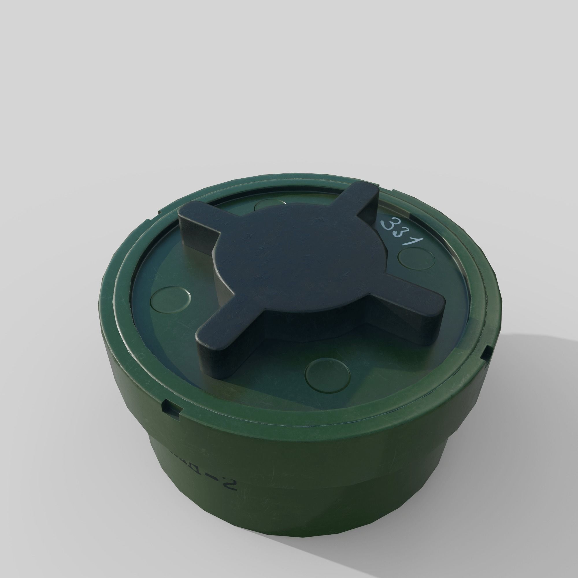 Mine PMN-2 Low-poly 3D model_2