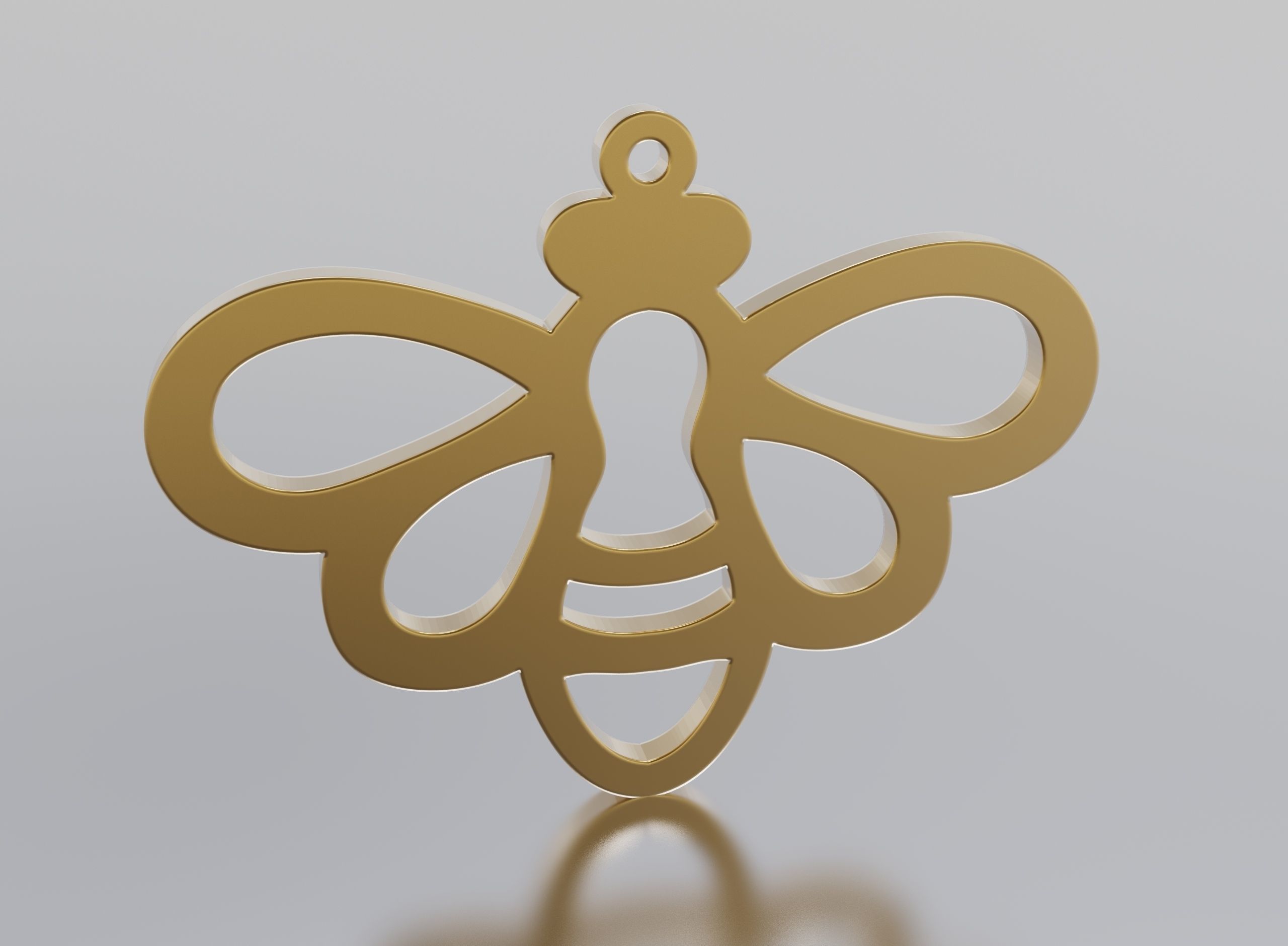 bee pendant 3D print model_1