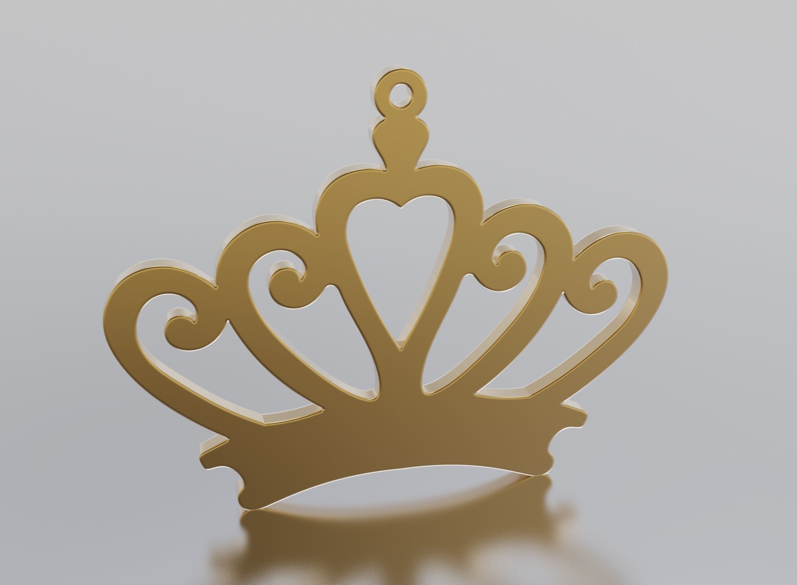crown pendant 3D print model_1