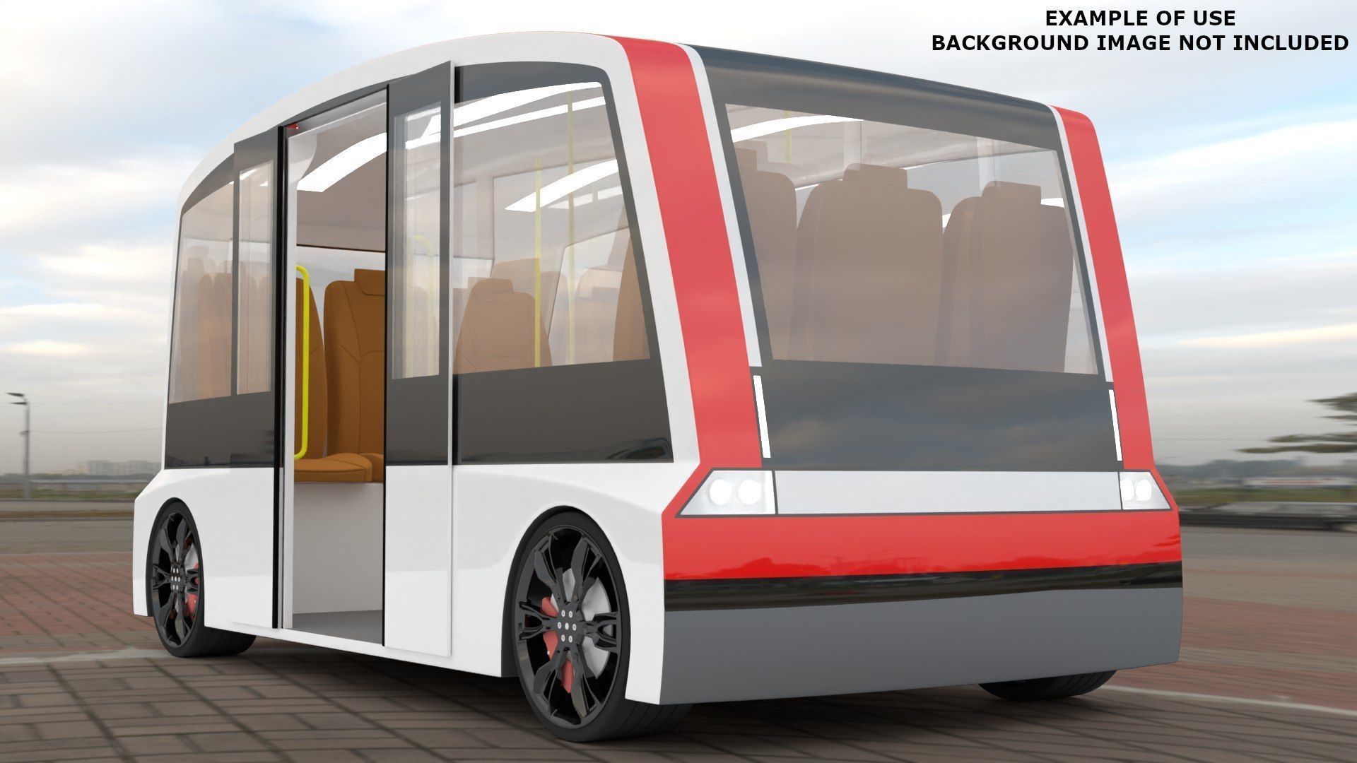 Shuttle minibus concept 3D model_1