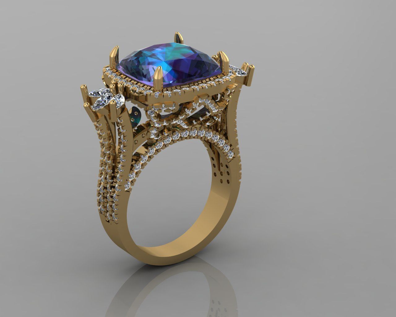 jewellry ring 3D print model_8