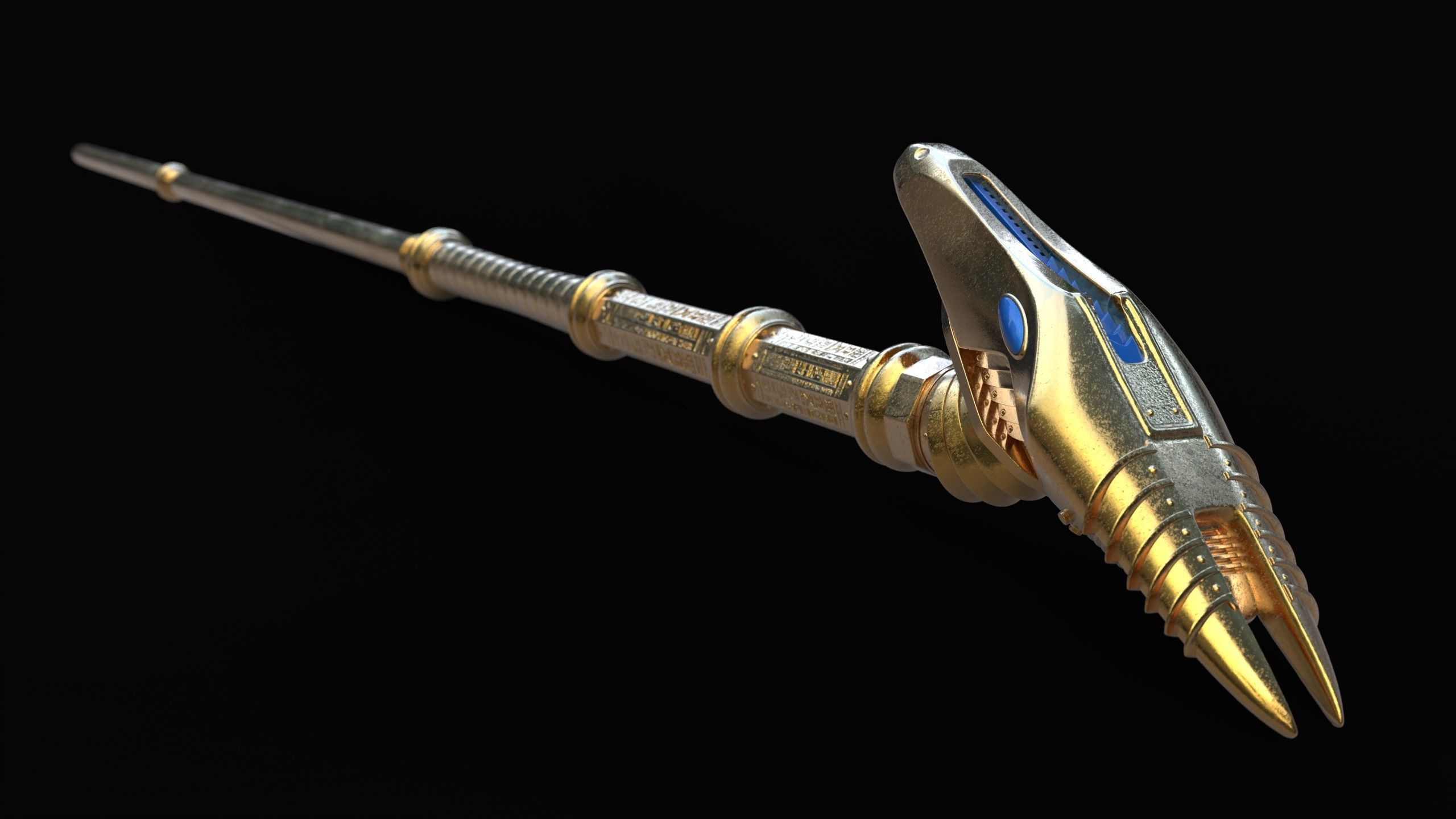 The staff of Anubis 3D model CGTrader