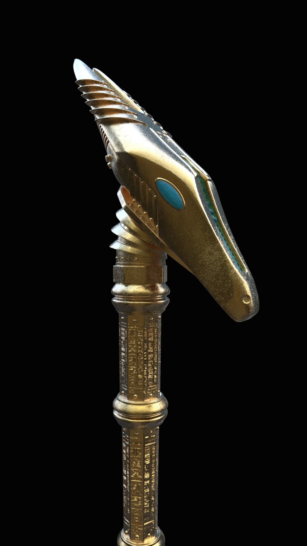 The staff of Anubis 3D model CGTrader