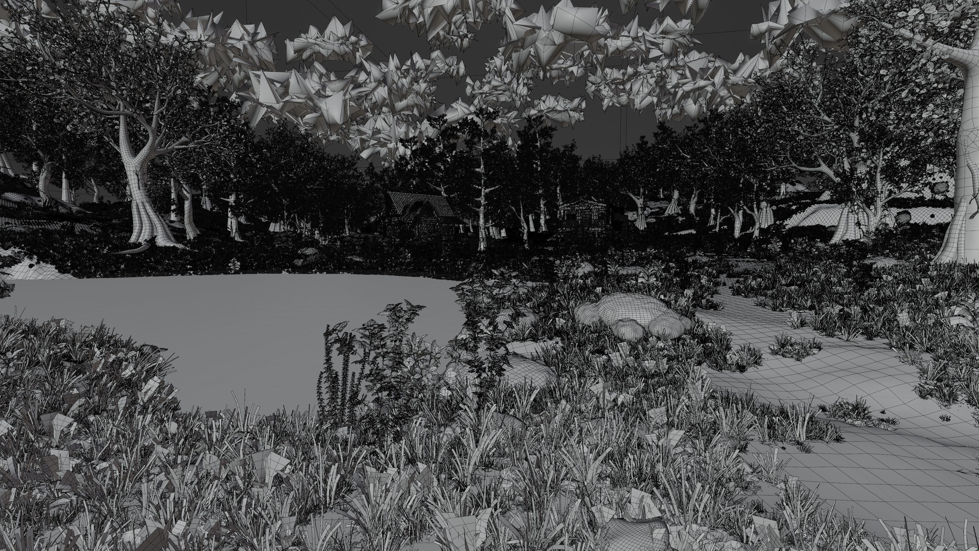 Cabins Scene 3D model_15