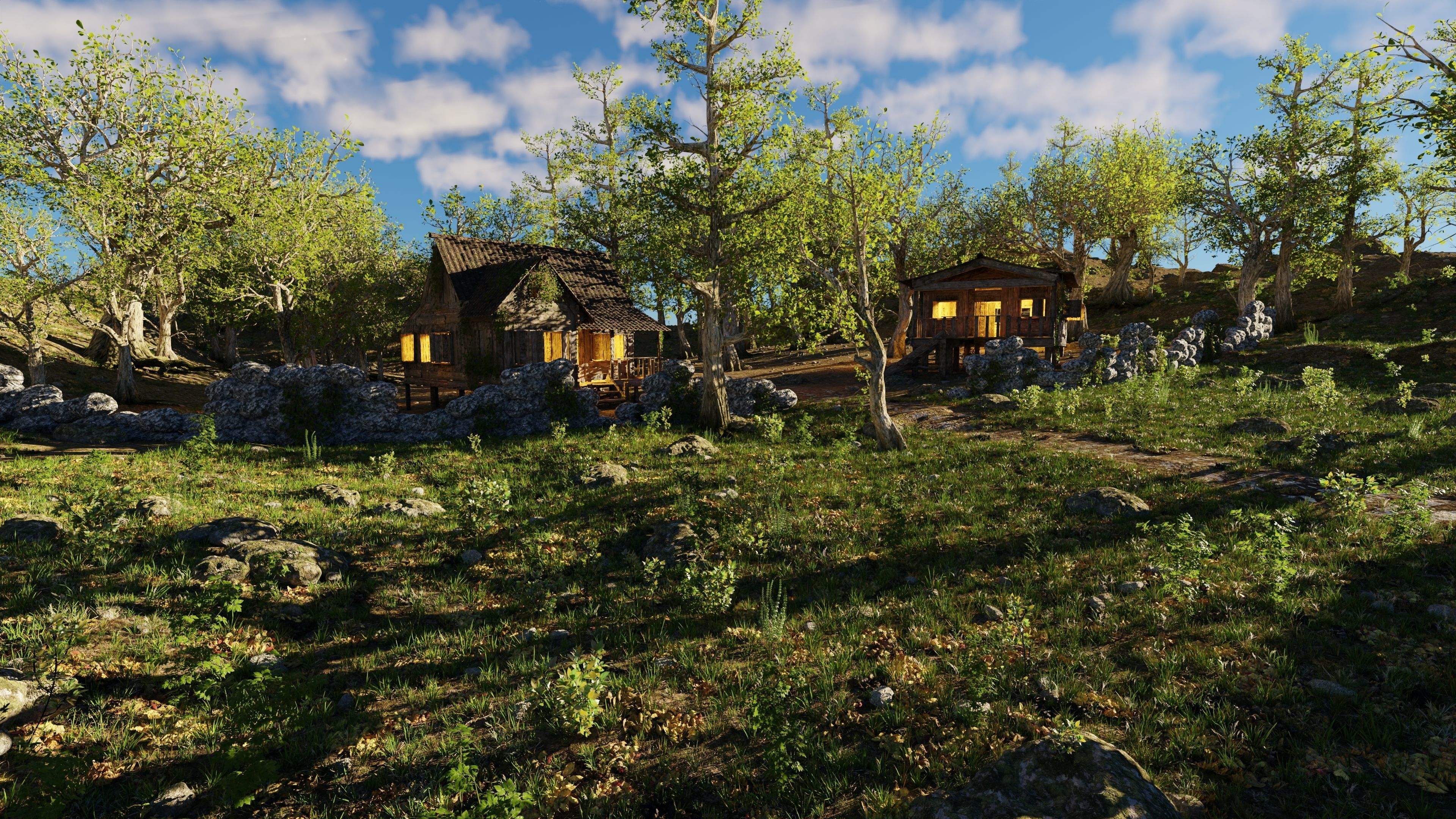 Cabins Scene 3D model_5