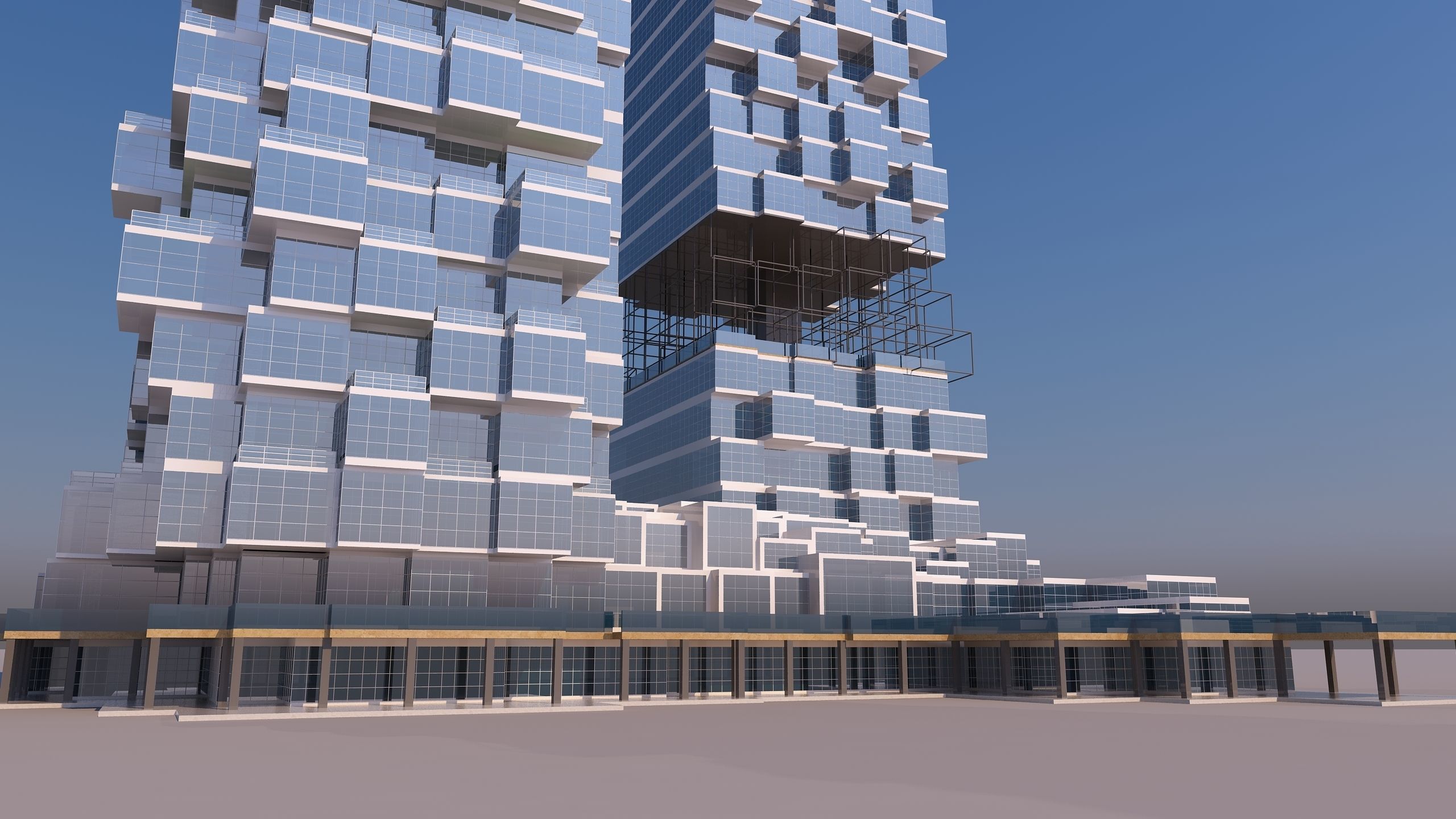 0182 - Skyscraper Architecture 3D Project - 2D Drawings 3D model_15