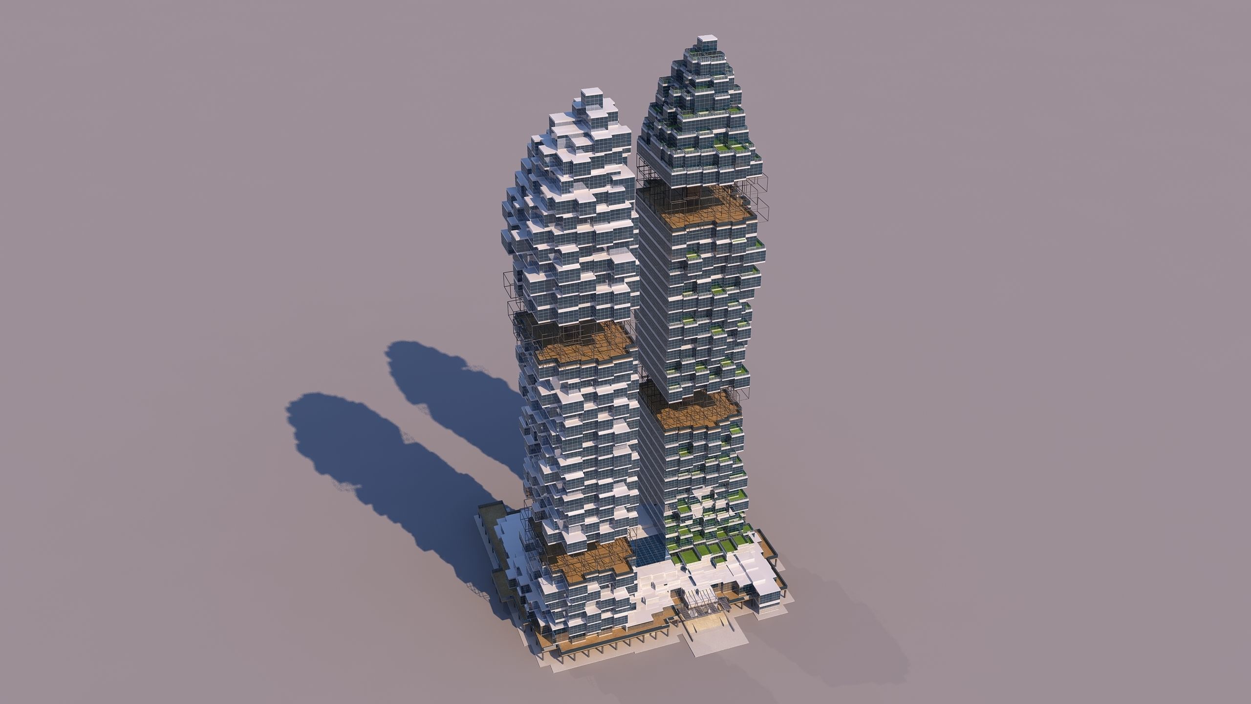 0182 - Skyscraper Architecture 3D Project - 2D Drawings 3D model_2