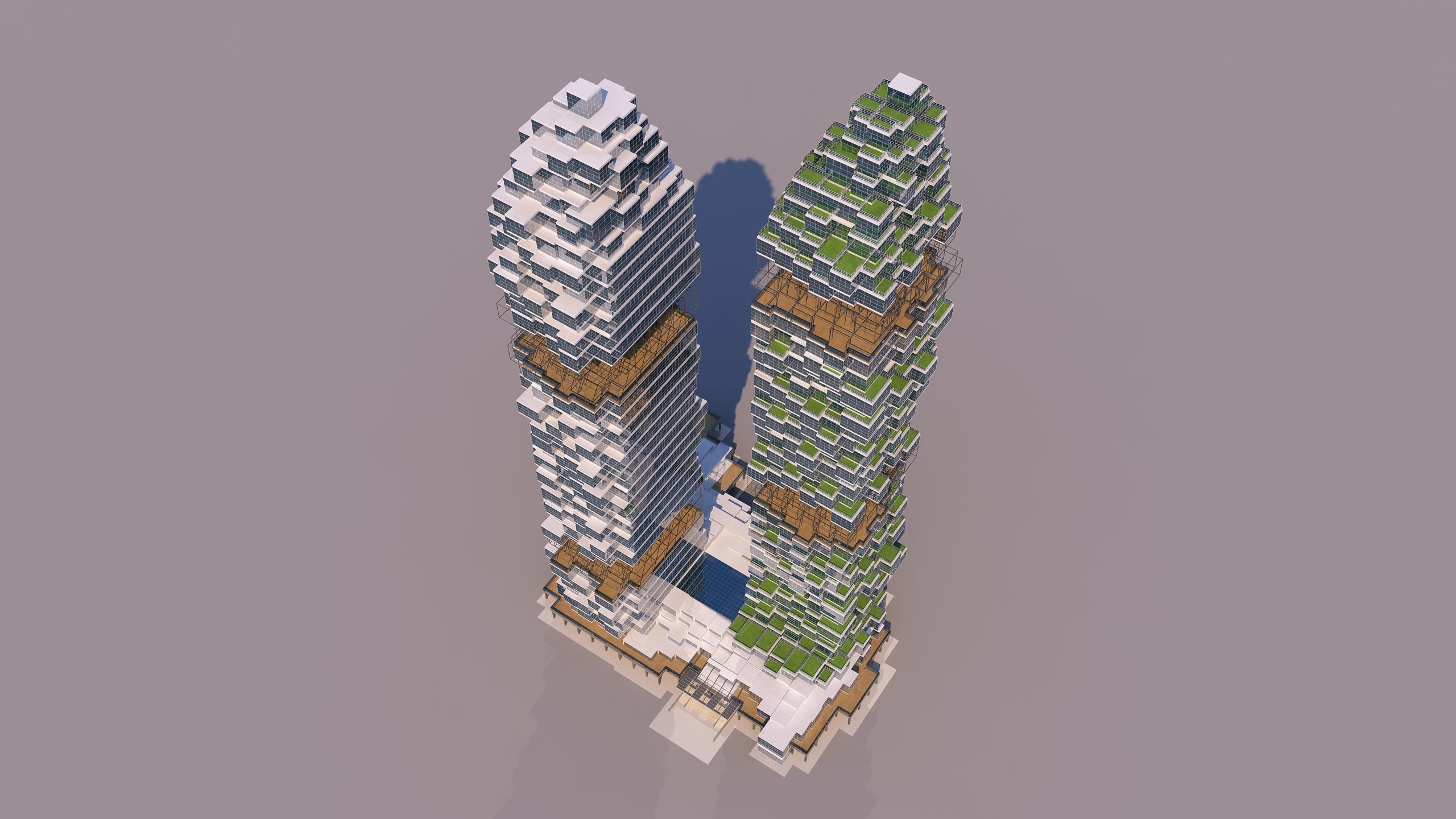 0182 - Skyscraper Architecture 3D Project - 2D Drawings 3D model_6