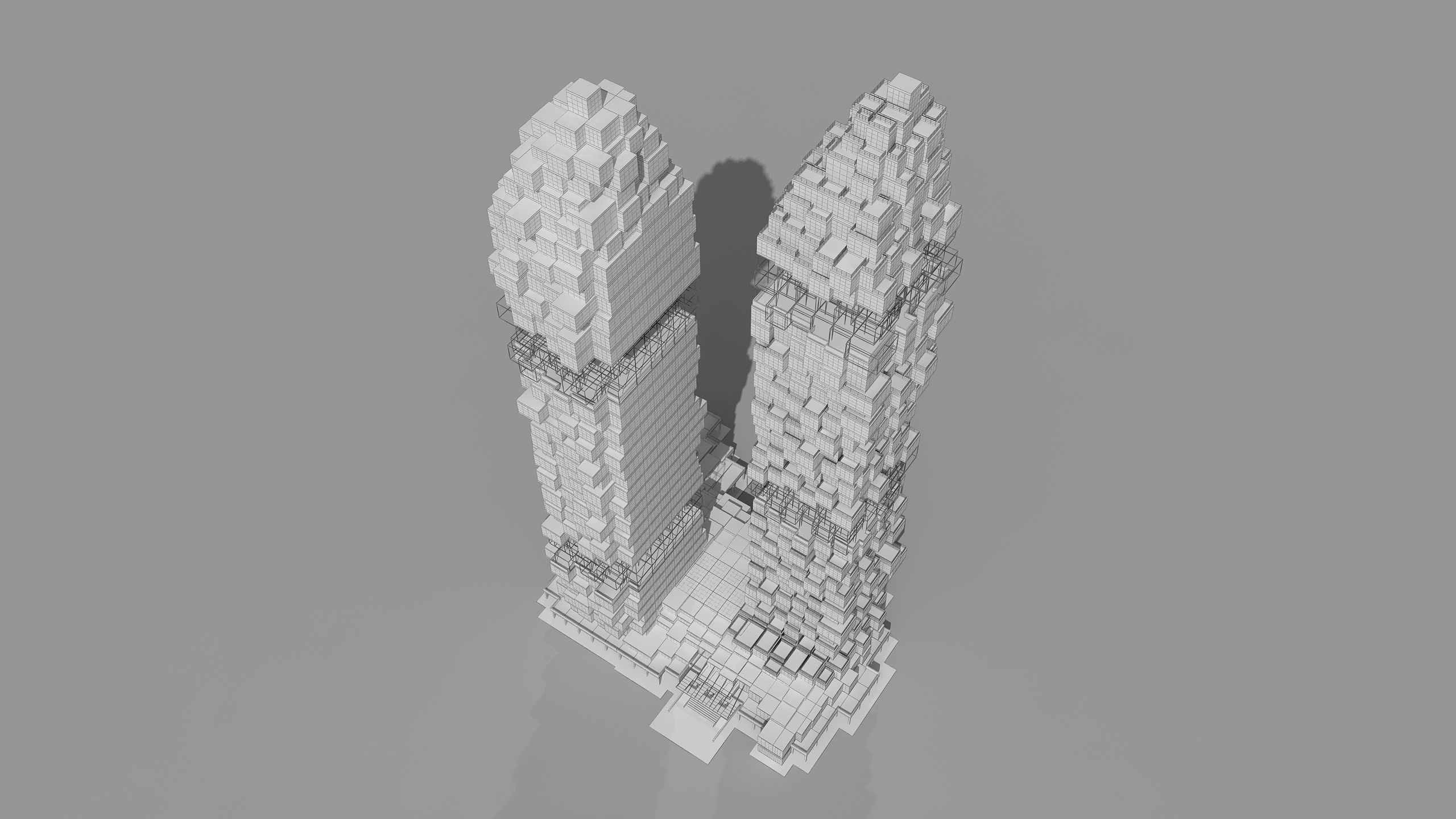 0182 - Skyscraper Architecture 3D Project - 2D Drawings 3D model_21