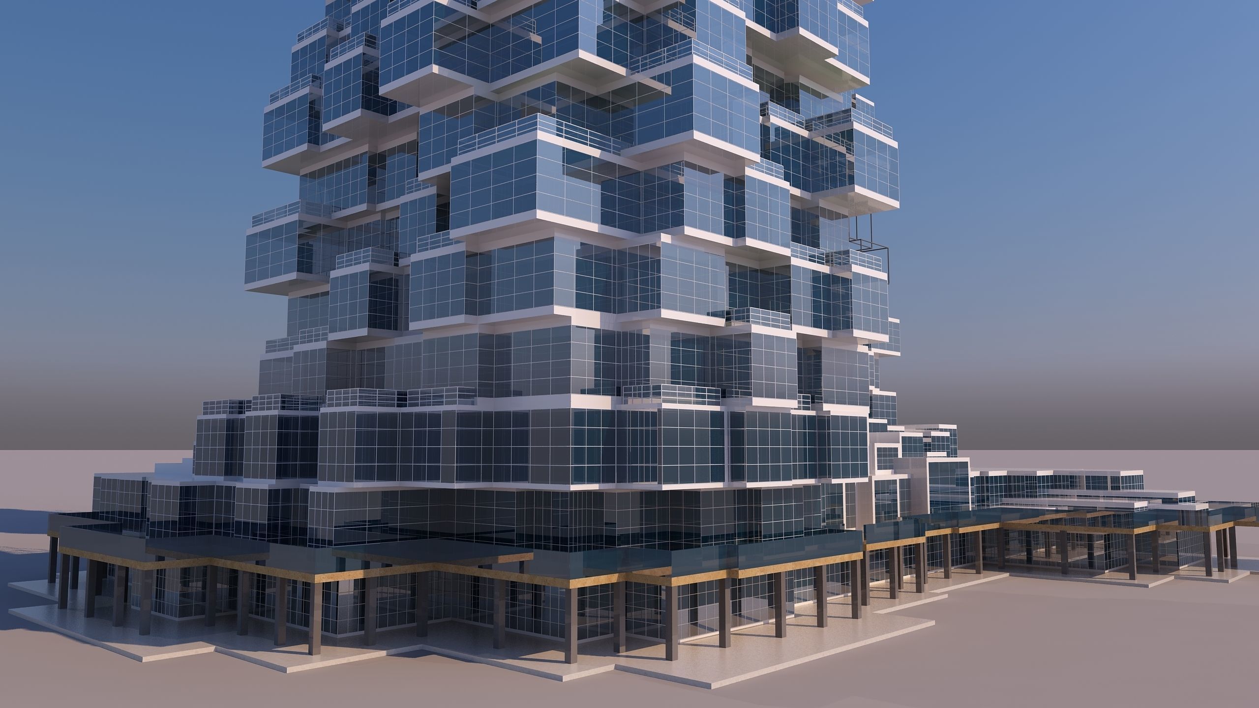 0182 - Skyscraper Architecture 3D Project - 2D Drawings 3D model_9