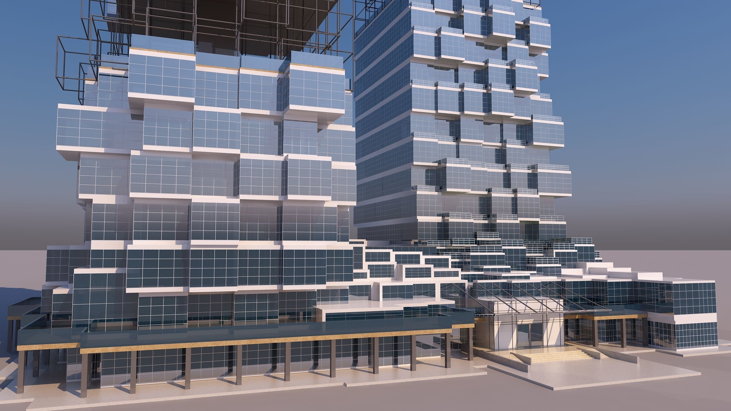 0182 - Skyscraper Architecture 3D Project - 2D Drawings 3D model_14