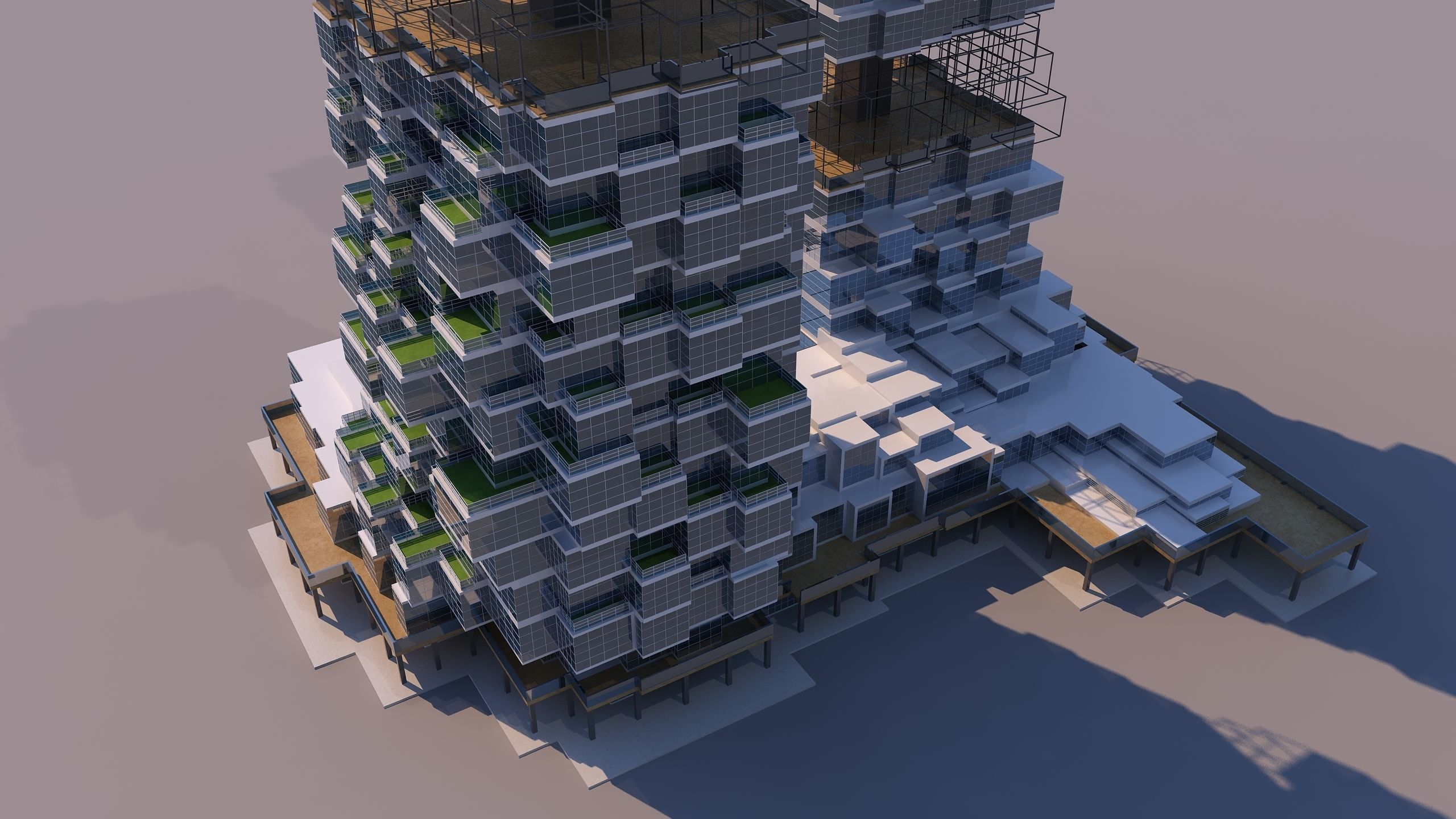 0182 - Skyscraper Architecture 3D Project - 2D Drawings 3D model_7