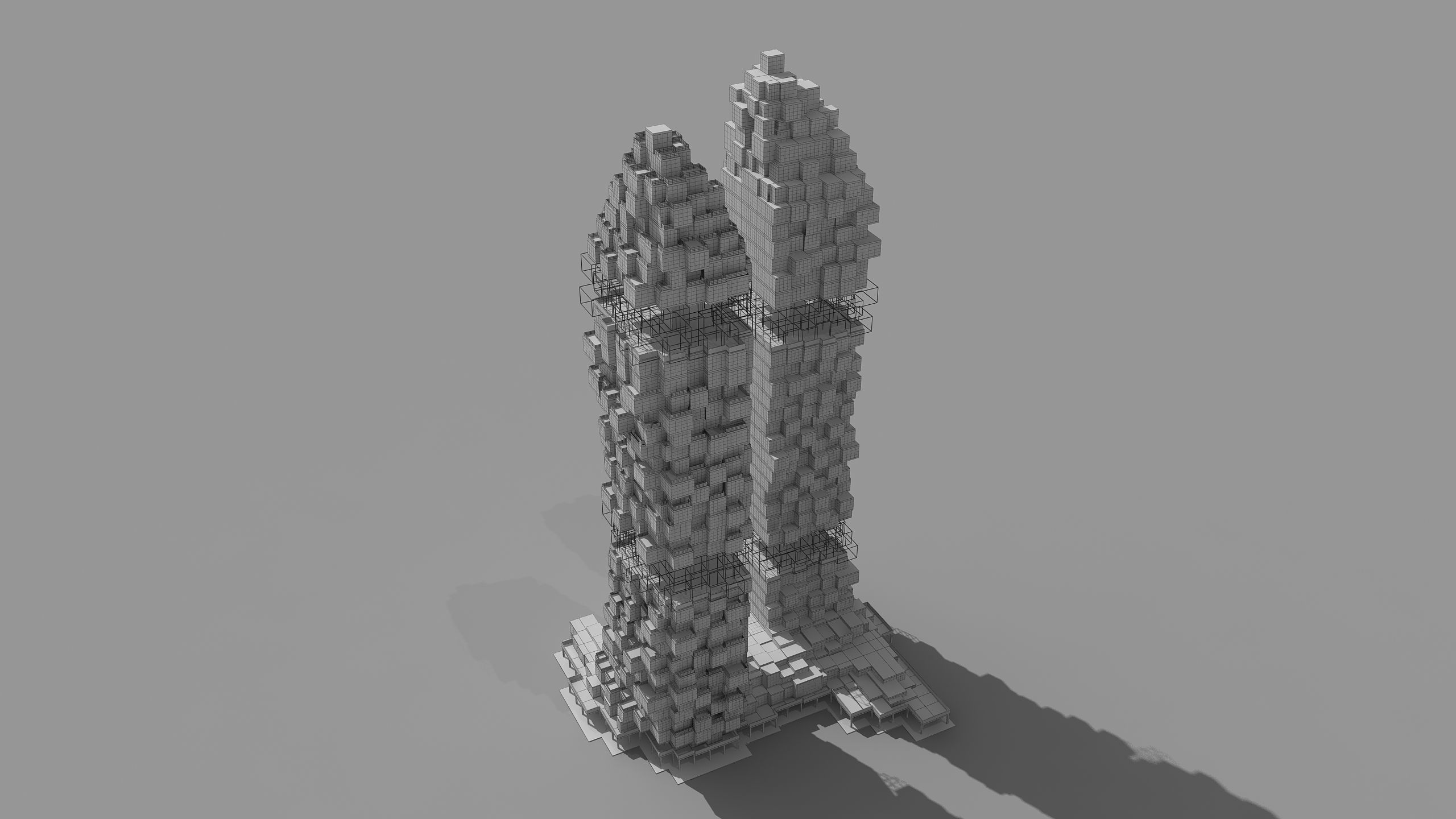 0182 - Skyscraper Architecture 3D Project - 2D Drawings 3D model_19