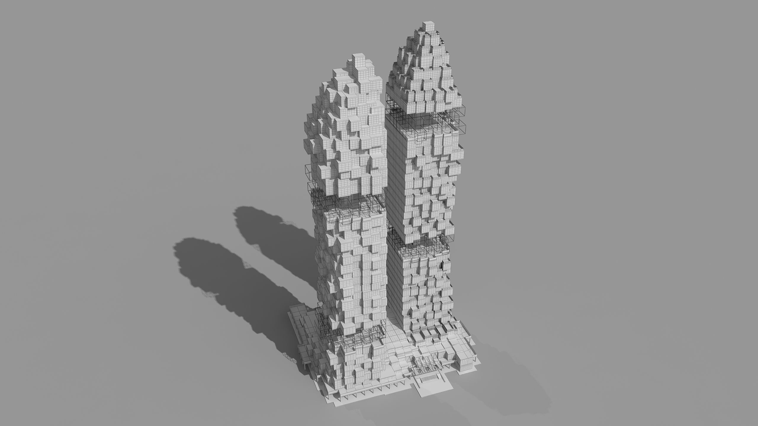 0182 - Skyscraper Architecture 3D Project - 2D Drawings 3D model_17