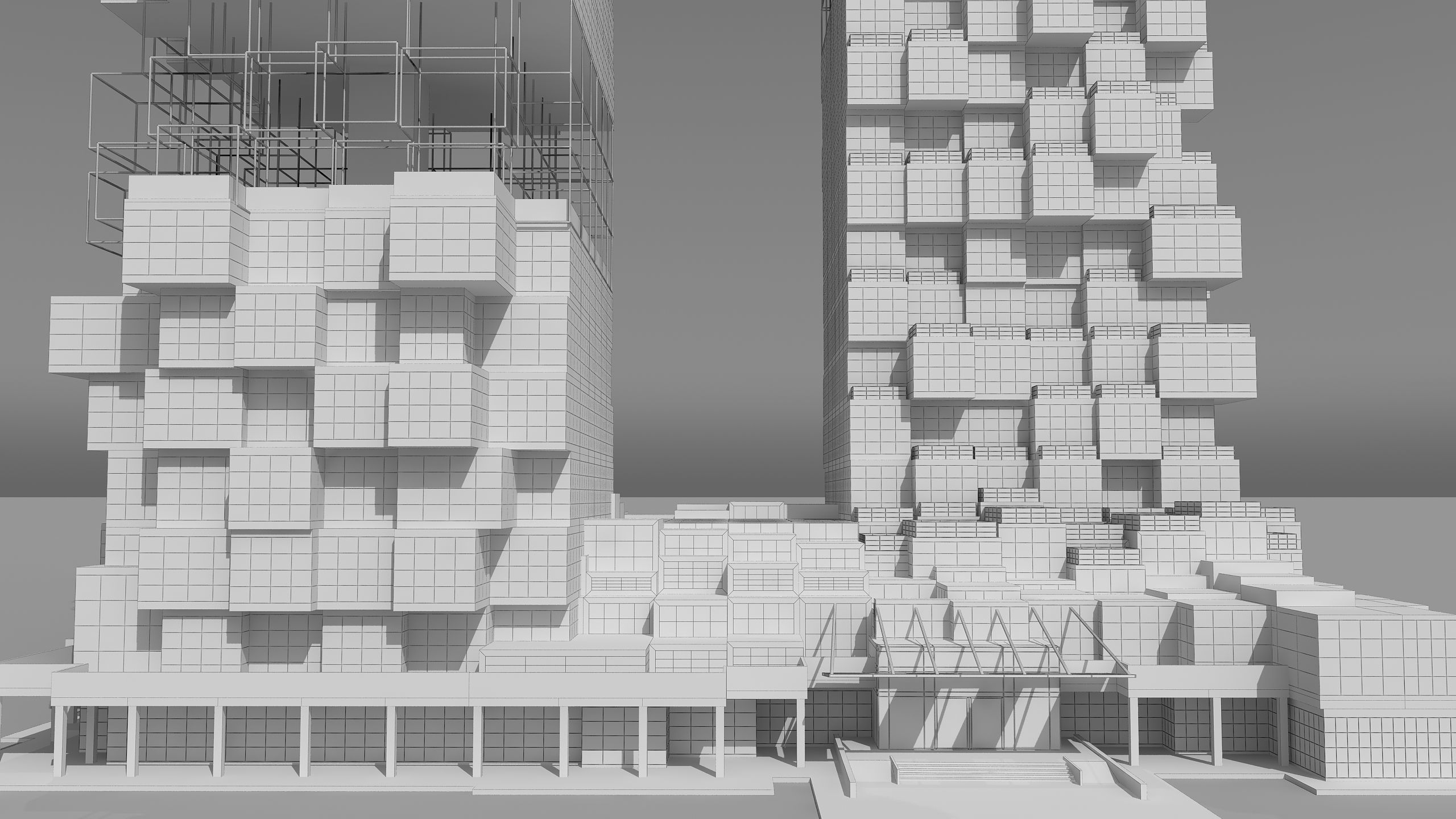 0182 - Skyscraper Architecture 3D Project - 2D Drawings 3D model_23