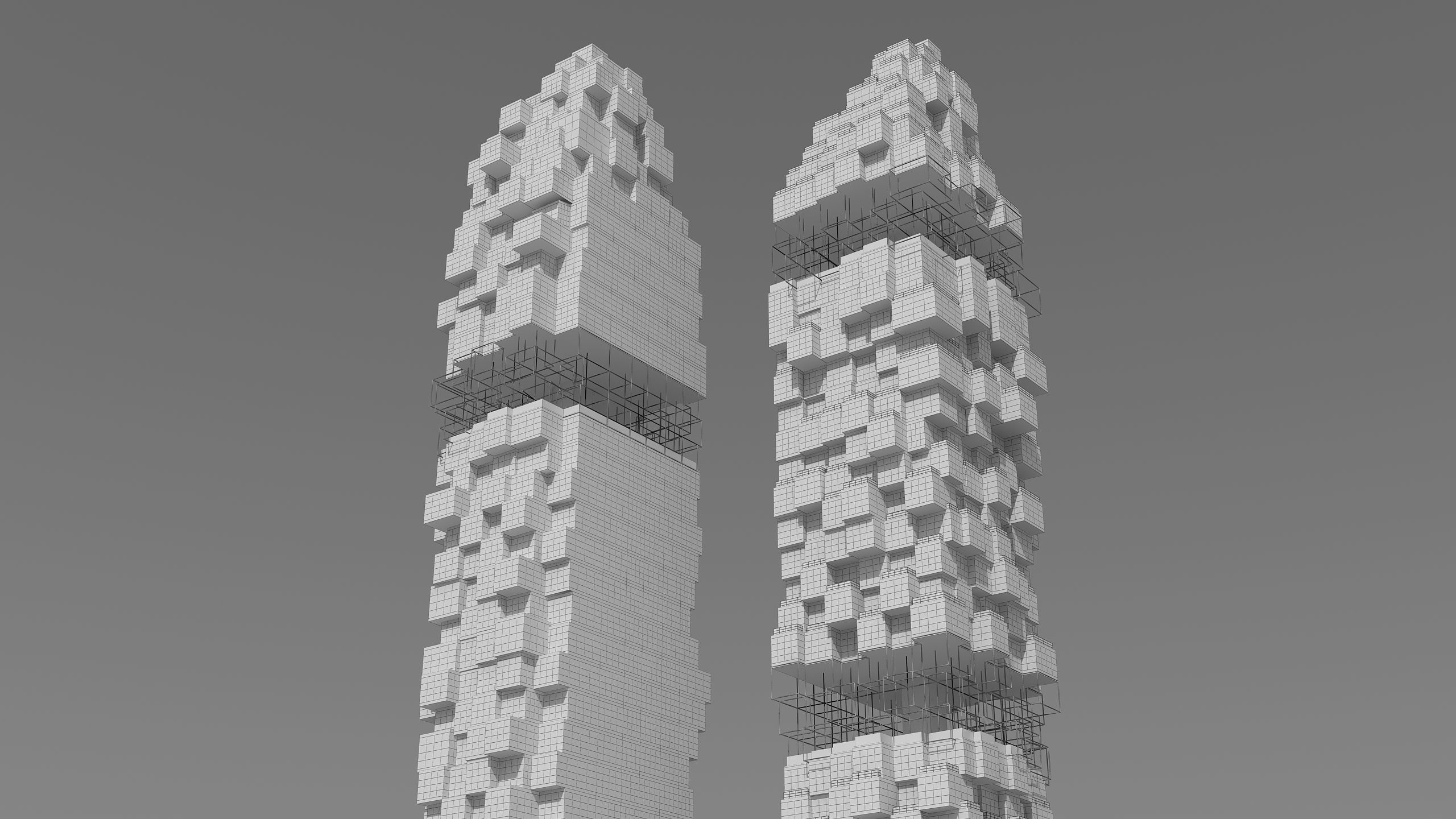 0182 - Skyscraper Architecture 3D Project - 2D Drawings 3D model_27