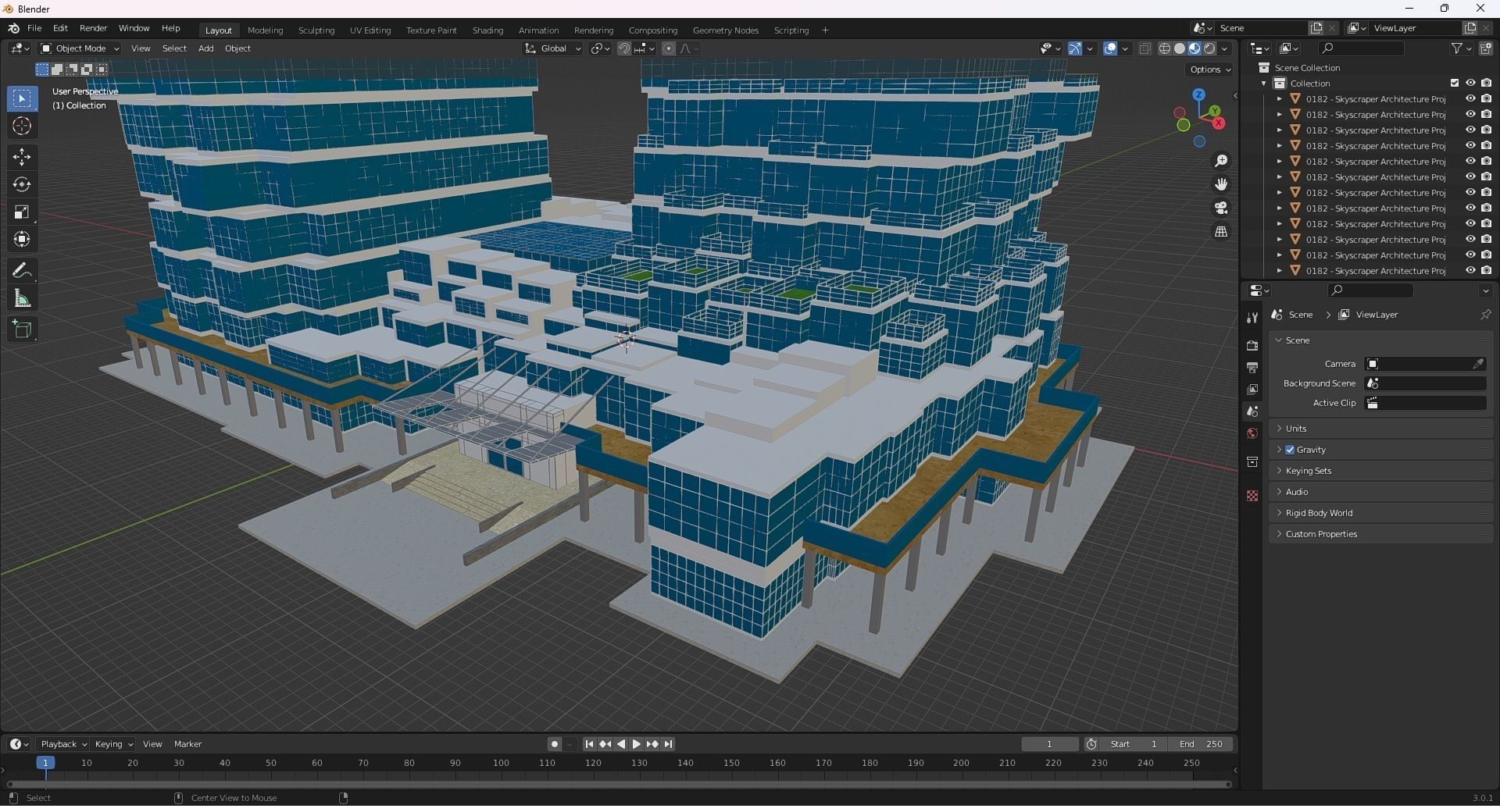 0182 - Skyscraper Architecture 3D Project - 2D Drawings 3D model_37