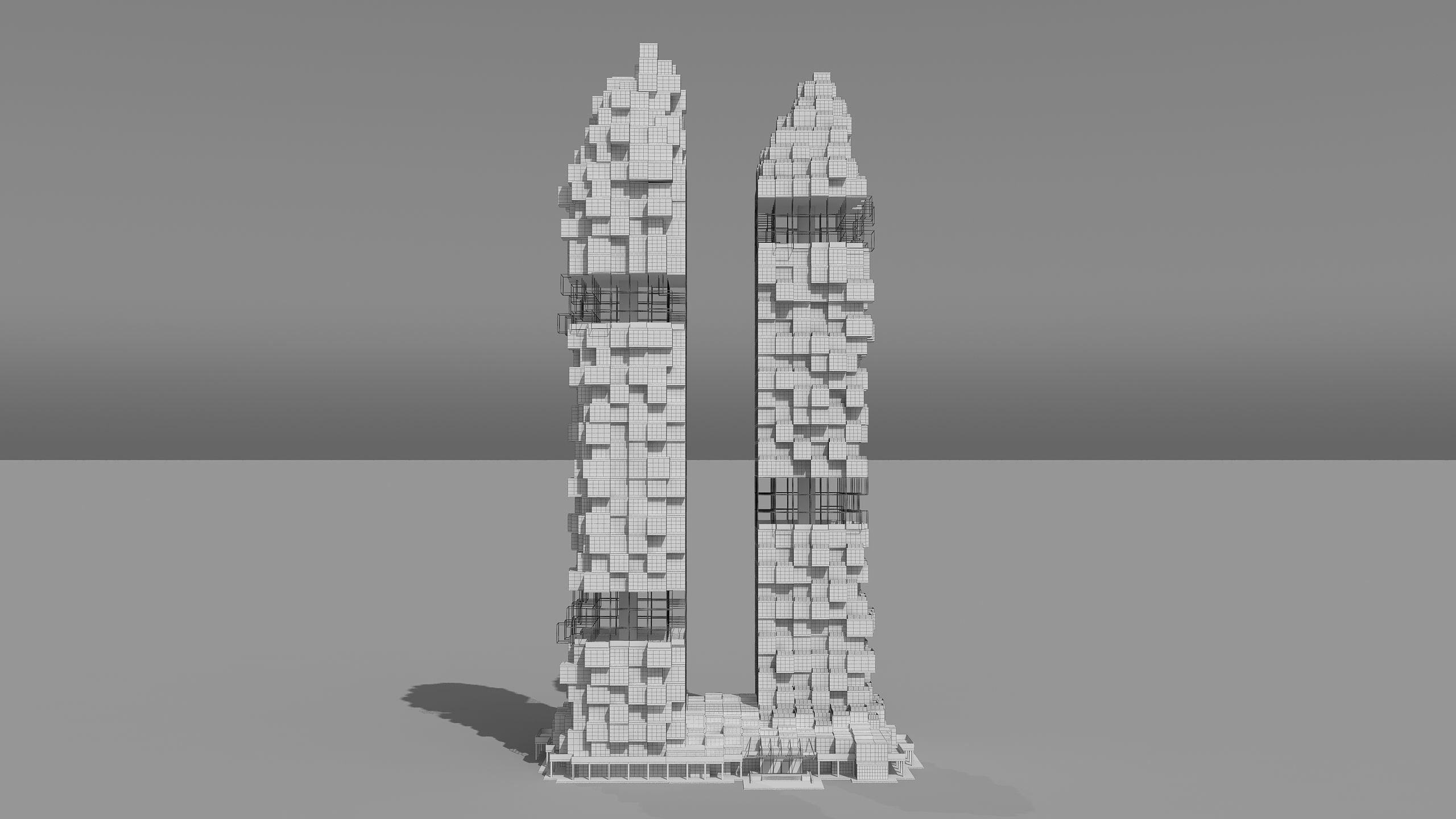 0182 - Skyscraper Architecture 3D Project - 2D Drawings 3D model_16