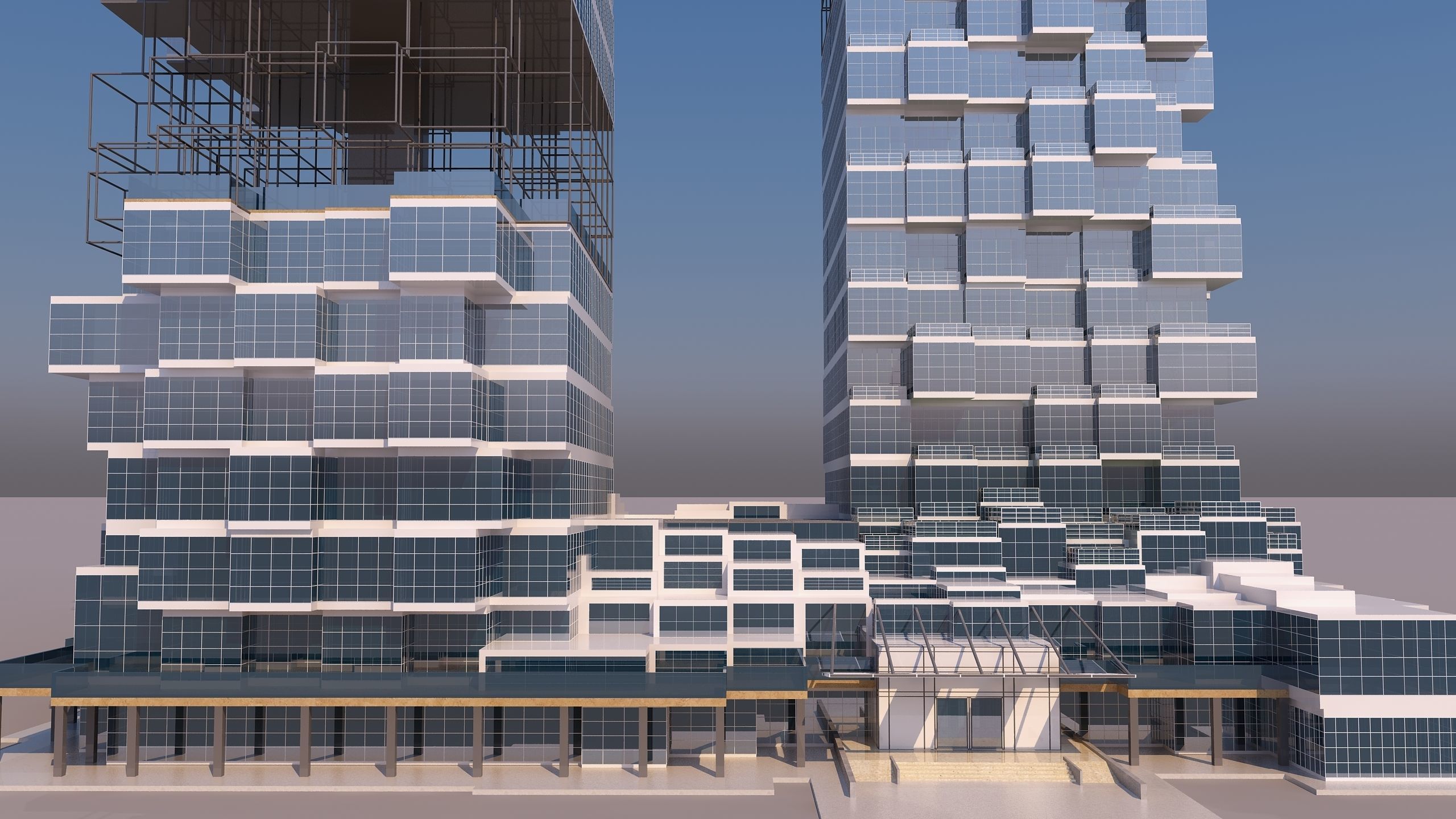 0182 - Skyscraper Architecture 3D Project - 2D Drawings 3D model_8