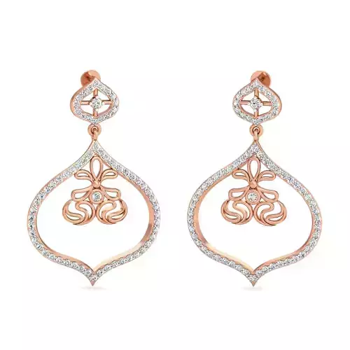 Women Long Earrings 3dm stl 3mf obj glb gltf render details