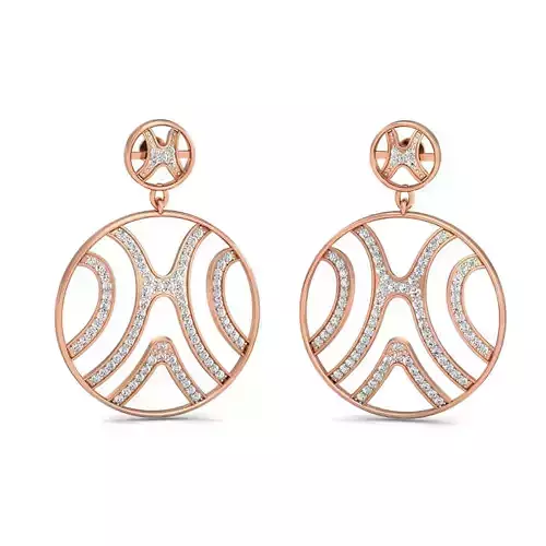 Women Long Earrings 3dm stl 3mf obj glb gltf render details