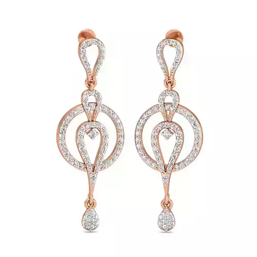 Women Long Earrings 3dm stl 3mf obj glb gltf render details