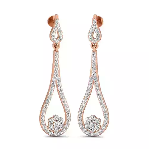 Women Long Earrings 3dm stl 3mf obj glb gltf render details