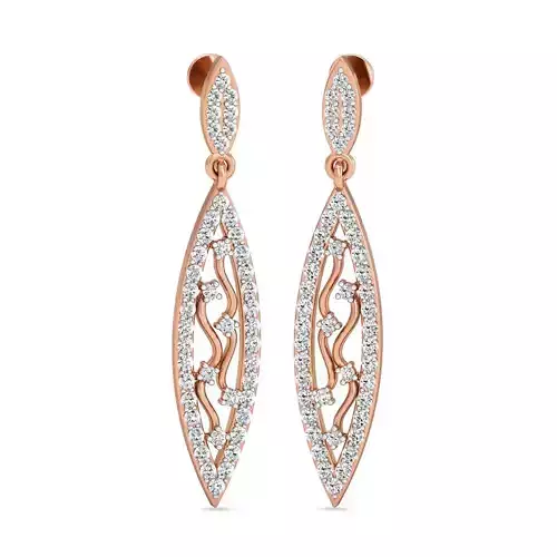 Women Long Earrings 3dm stl 3mf obj glb gltf render details