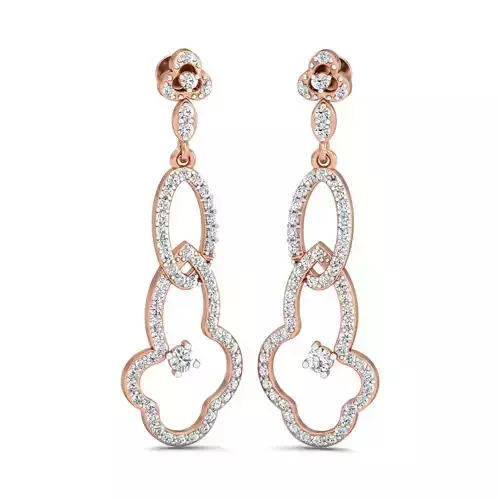 Women Long Earrings 3dm stl 3mf obj glb gltf render details