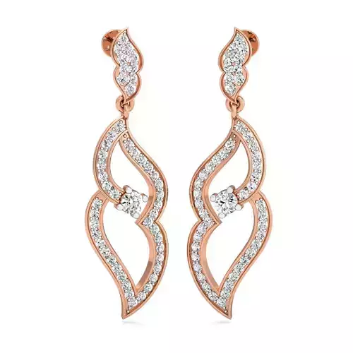 Women Long Earrings 3dm stl 3mf obj glb gltf render details