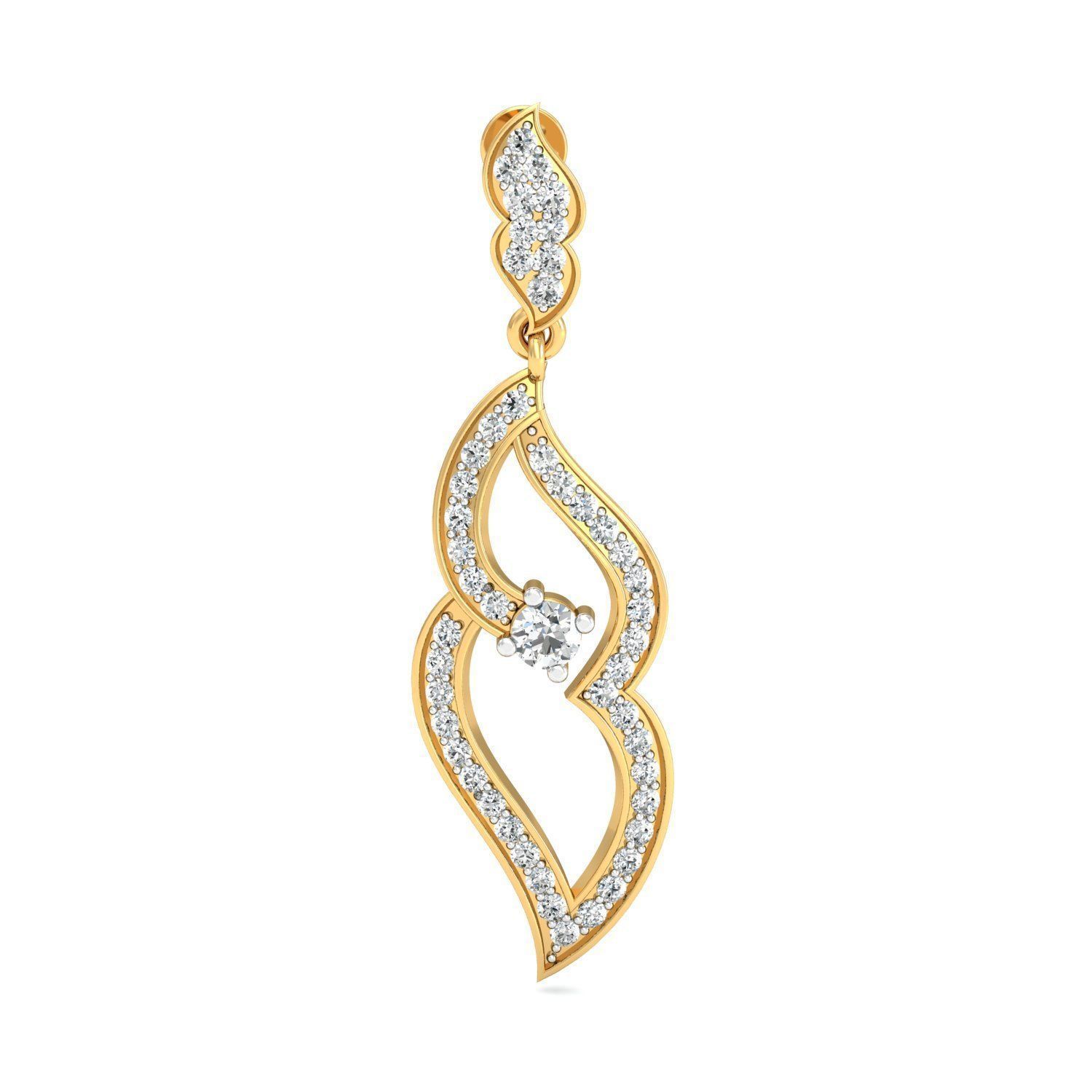 Women Long Earrings 3dm stl 3mf obj glb gltf render details 3D print model_3