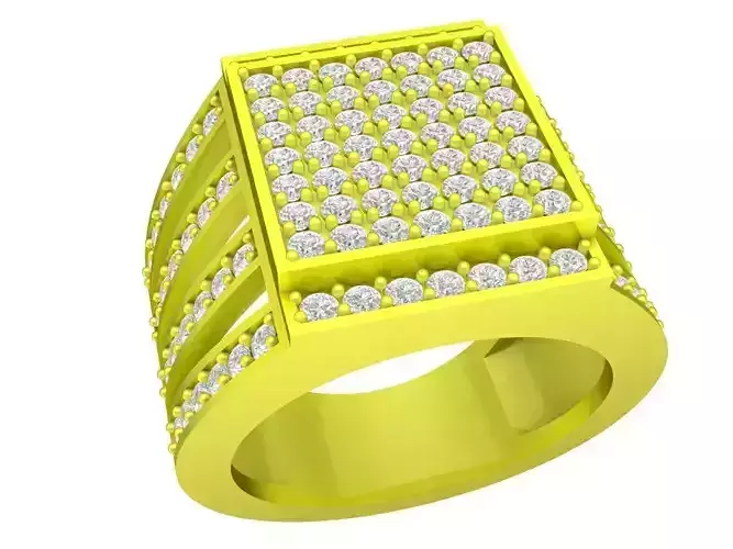 luxury diamond korean men ring 4976