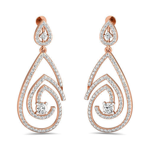Women Long Earrings 3dm stl 3mf obj glb gltf render details 3D print model