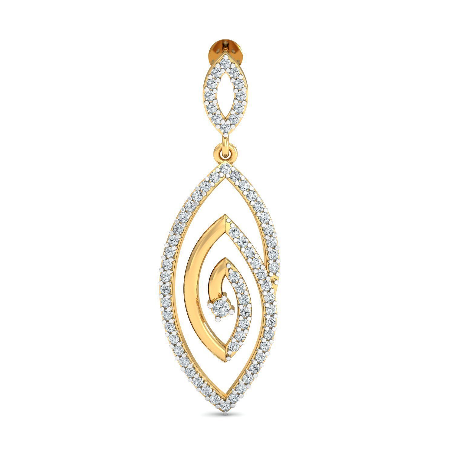 Women Long Earrings 3dm stl 3mf obj glb gltf render details 3D print model_3