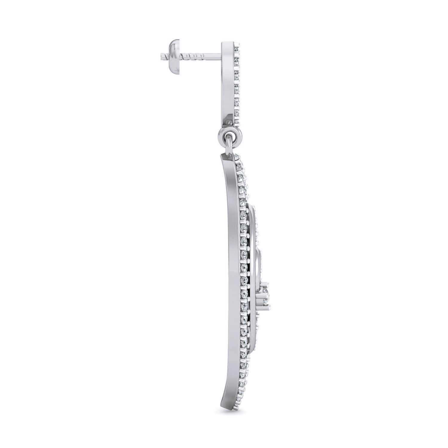 Women Long Earrings 3dm stl 3mf obj glb gltf render details 3D print model_7