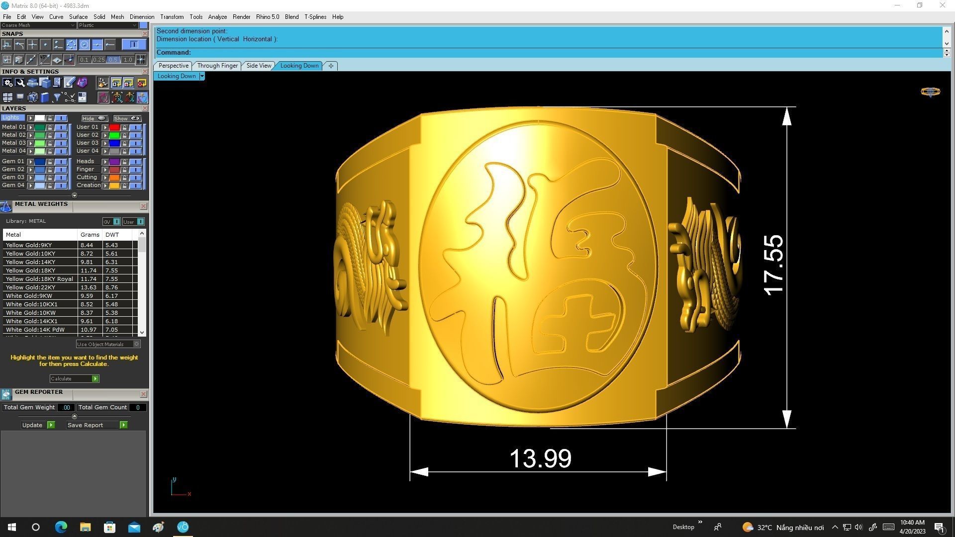 24k chinese dragon texture men ring 4983 3D print model_5