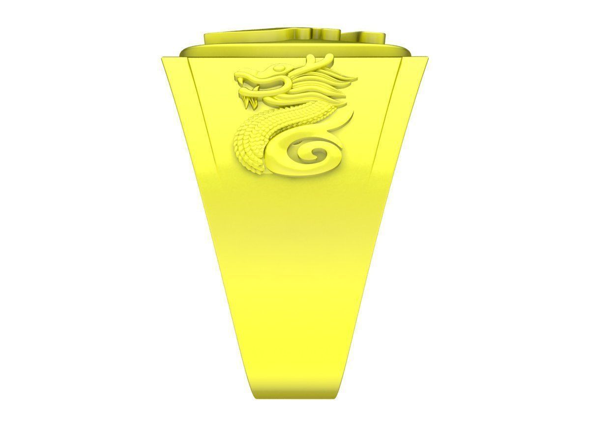 24k chinese dragon texture men ring 4983 3D print model_4