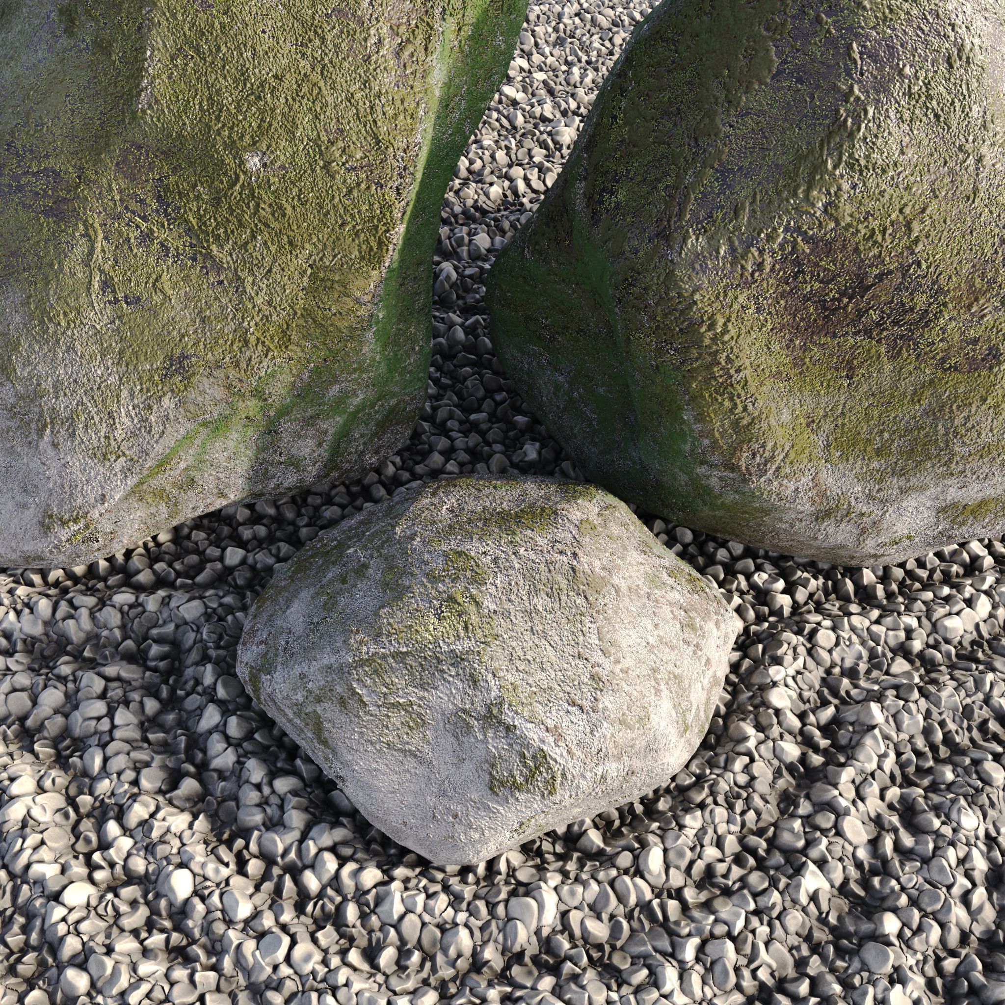 Japanese Rock Zen Garden 01 - Low Poly - PBR Low-poly 3D model_10