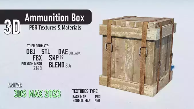 Ammunition BOX Low-poly 3D model