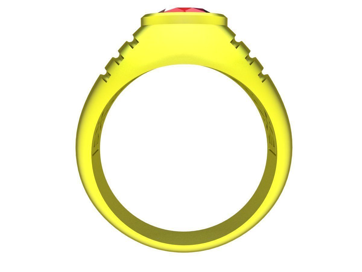 Lucky Chinese Diamond Men Ring 4990A 3D print model_3