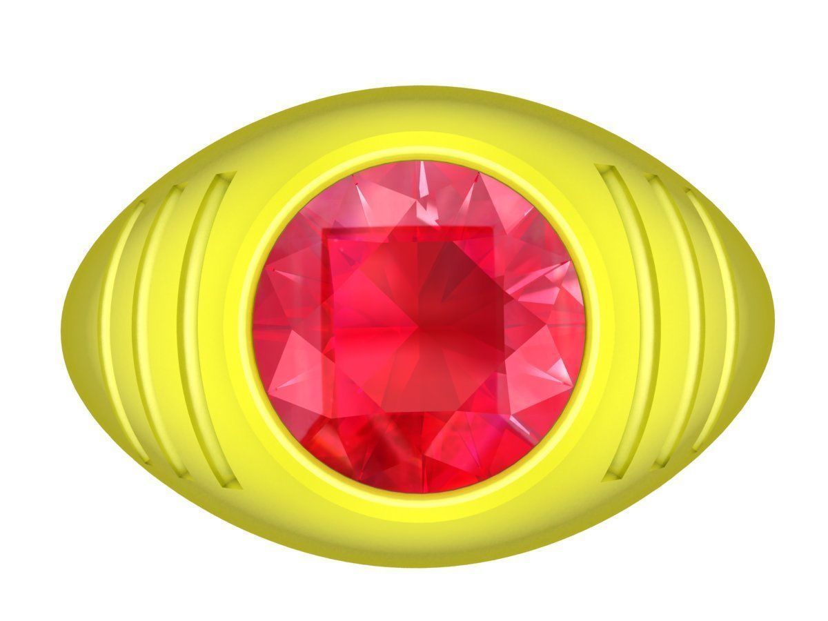 Lucky Chinese Diamond Men Ring 4990A 3D print model_2