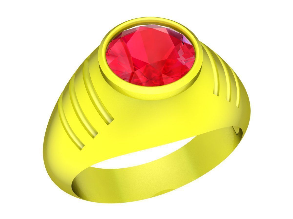 Lucky Chinese Diamond Men Ring 4990A 3D print model_1