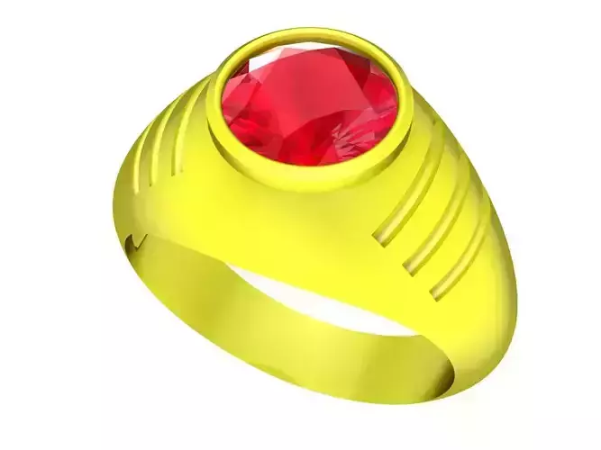 Lucky Chinese Diamond Men Ring 4990A 3D print model