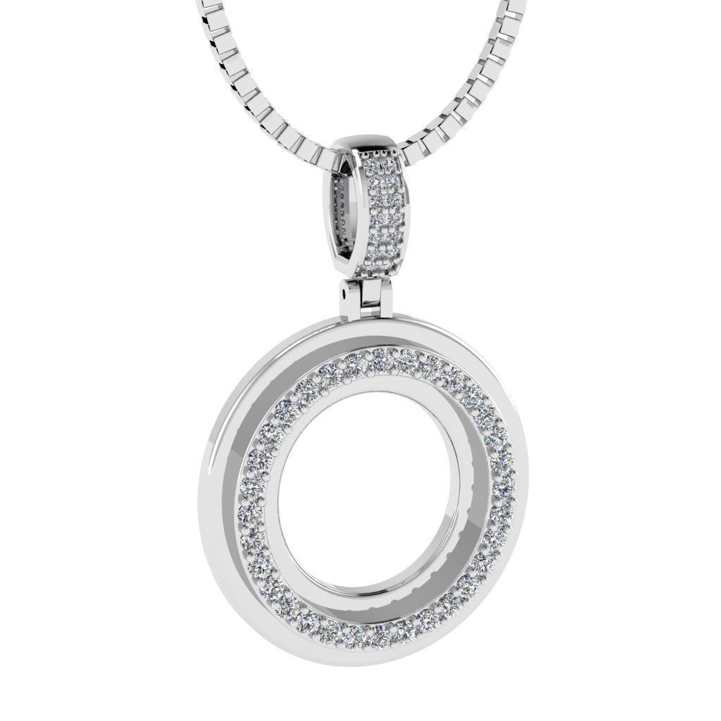 Alphabet Diamond pendant O 3D print model_8