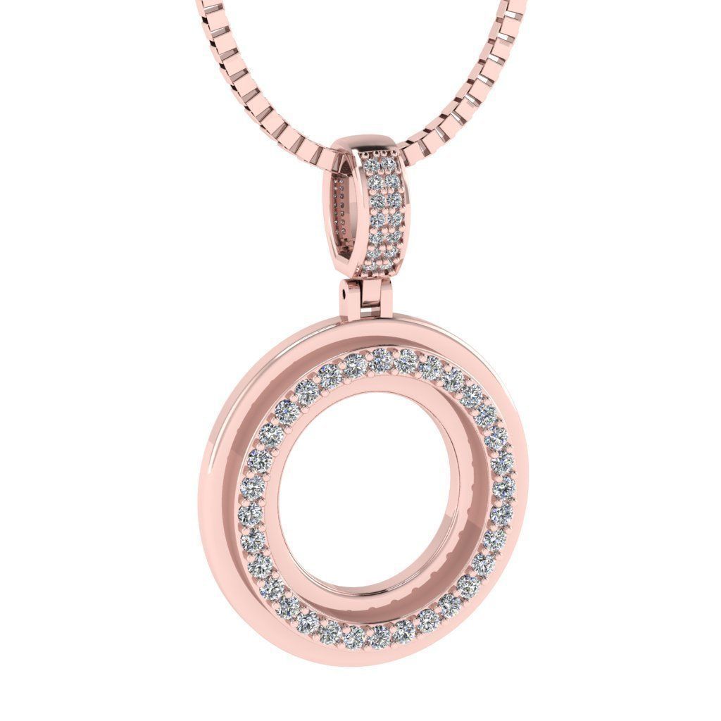 Alphabet Diamond pendant O 3D print model_13