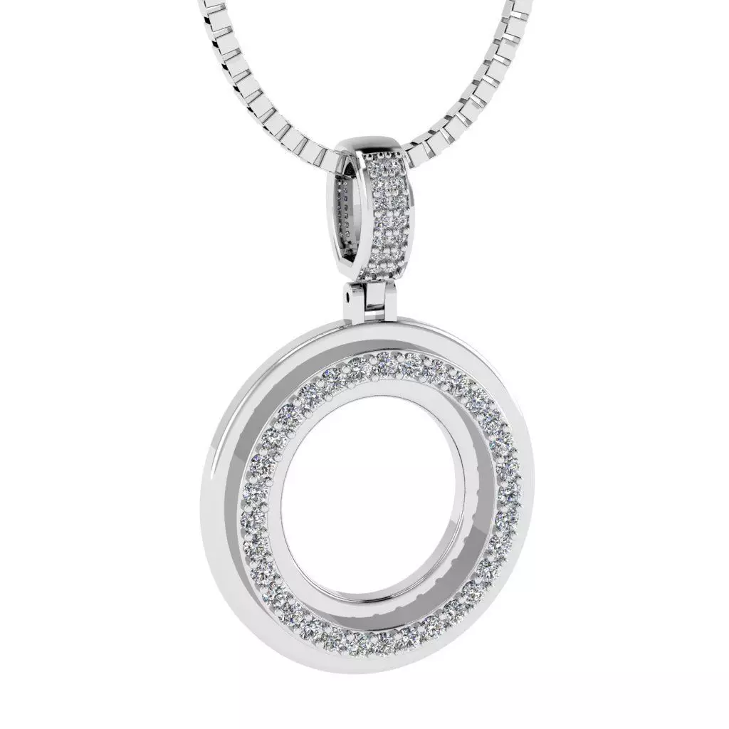 Alphabet Diamond pendant O 3D print model_0