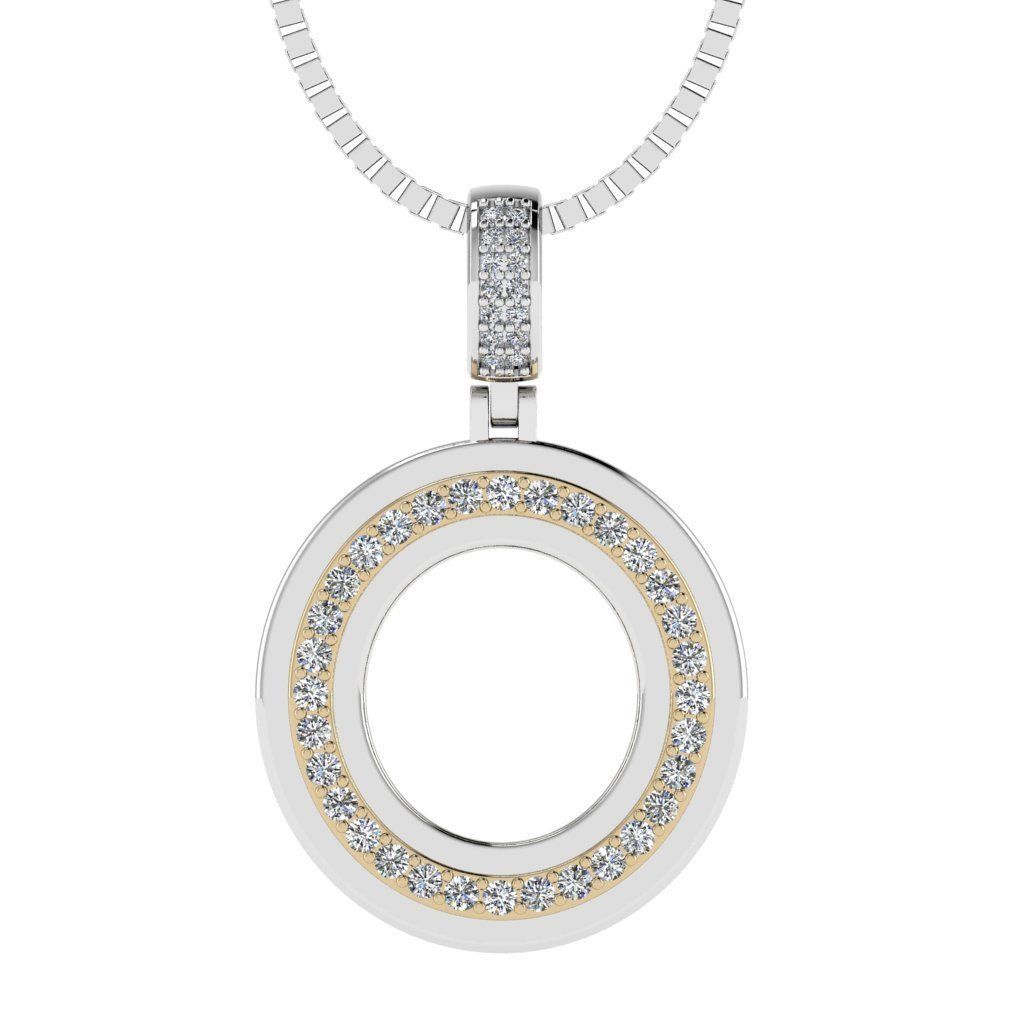 Alphabet Diamond pendant O 3D print model_18