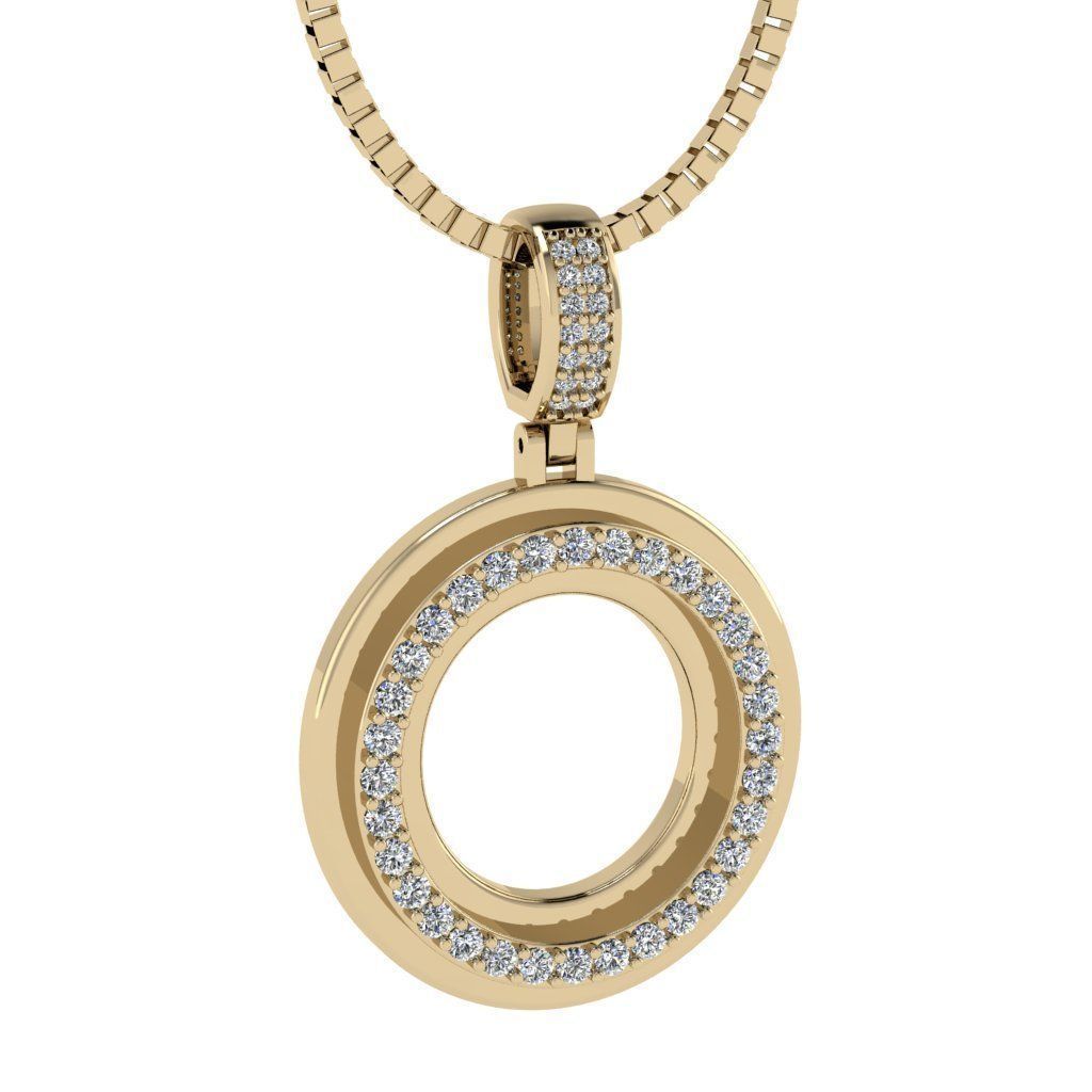 Alphabet Diamond pendant O 3D print model_5