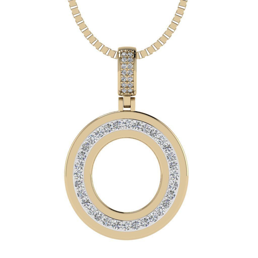 Alphabet Diamond pendant O 3D print model_16